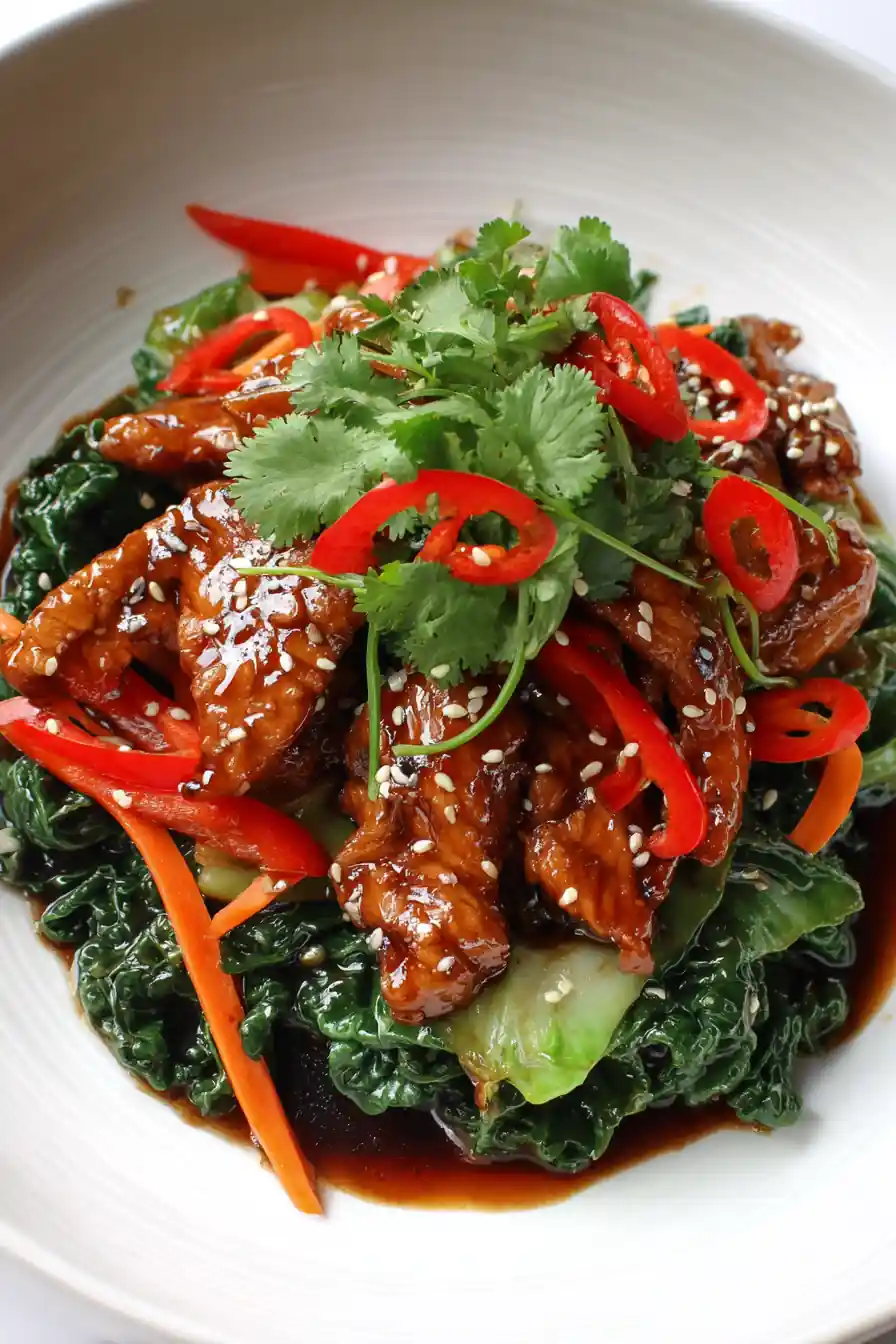 Chinese Chicken Cabbage Stirfry