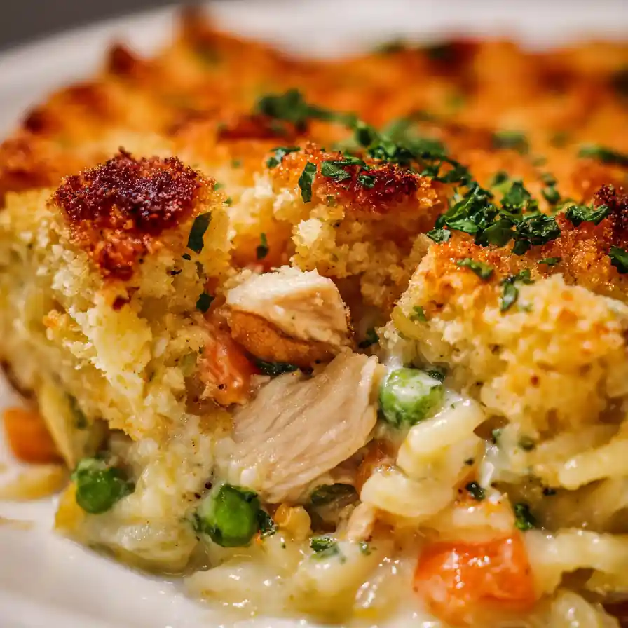 Cozy Chicken Pot Pie Orzo Bake