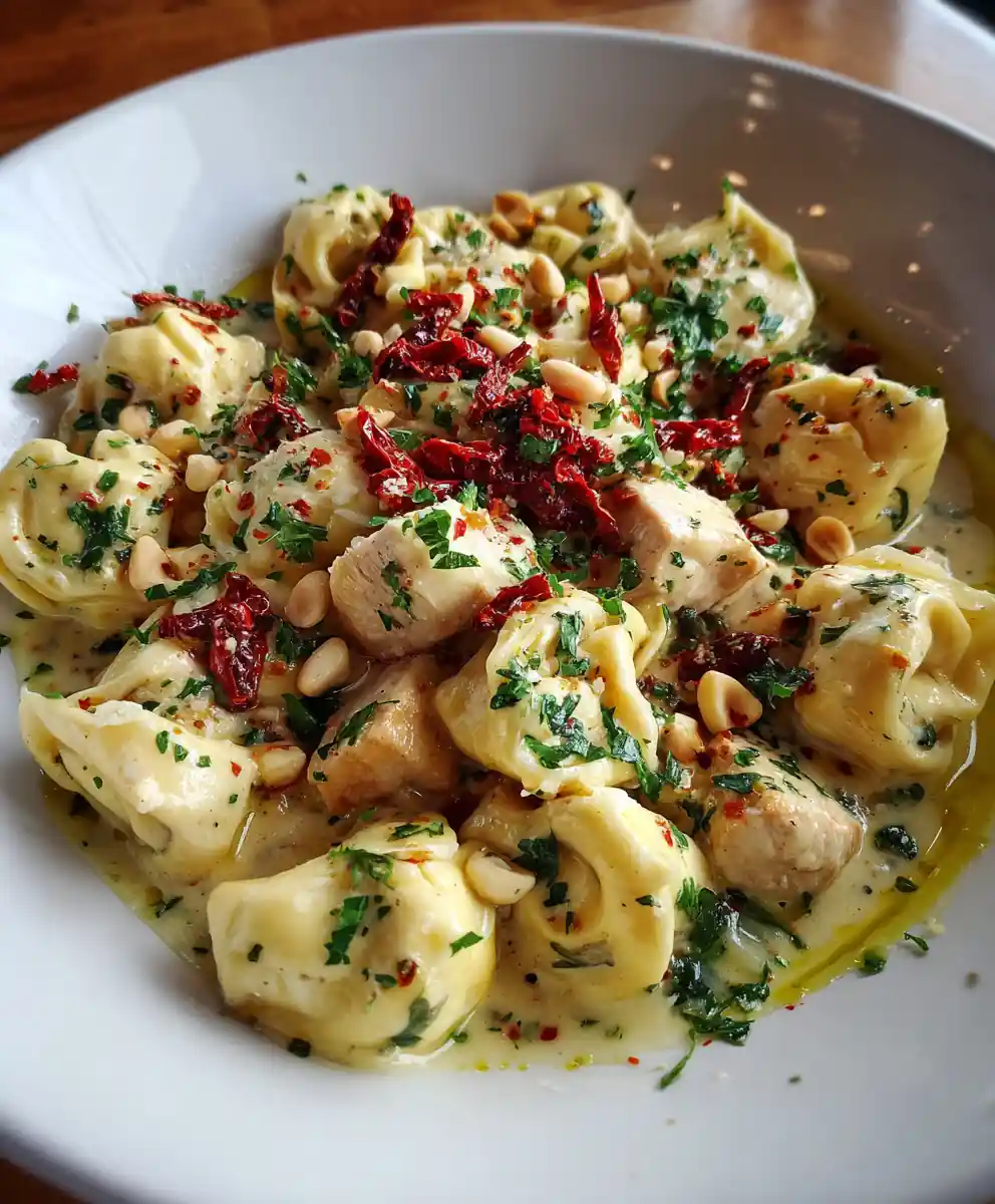 Creamy Garlic Parmesan Chicken Tortellini