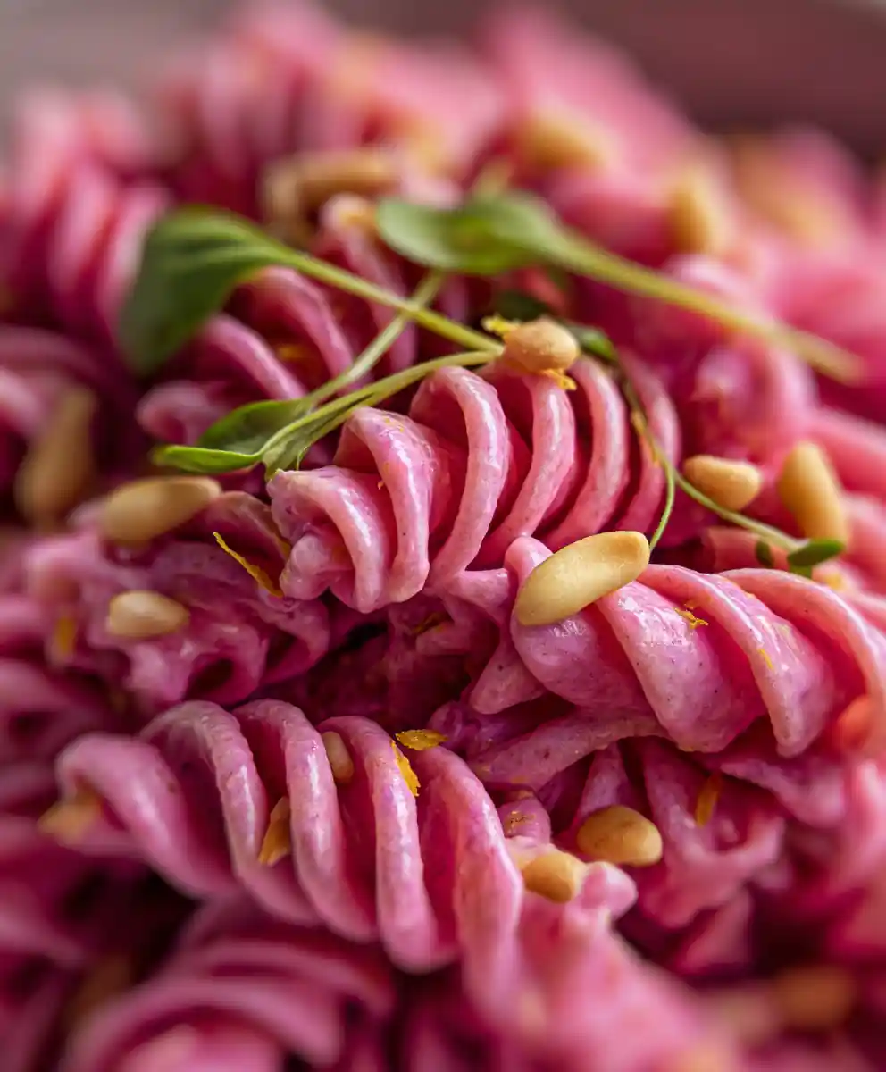 Creamy Vegan Pink Pasta With Beet Infused Cashew Sauce