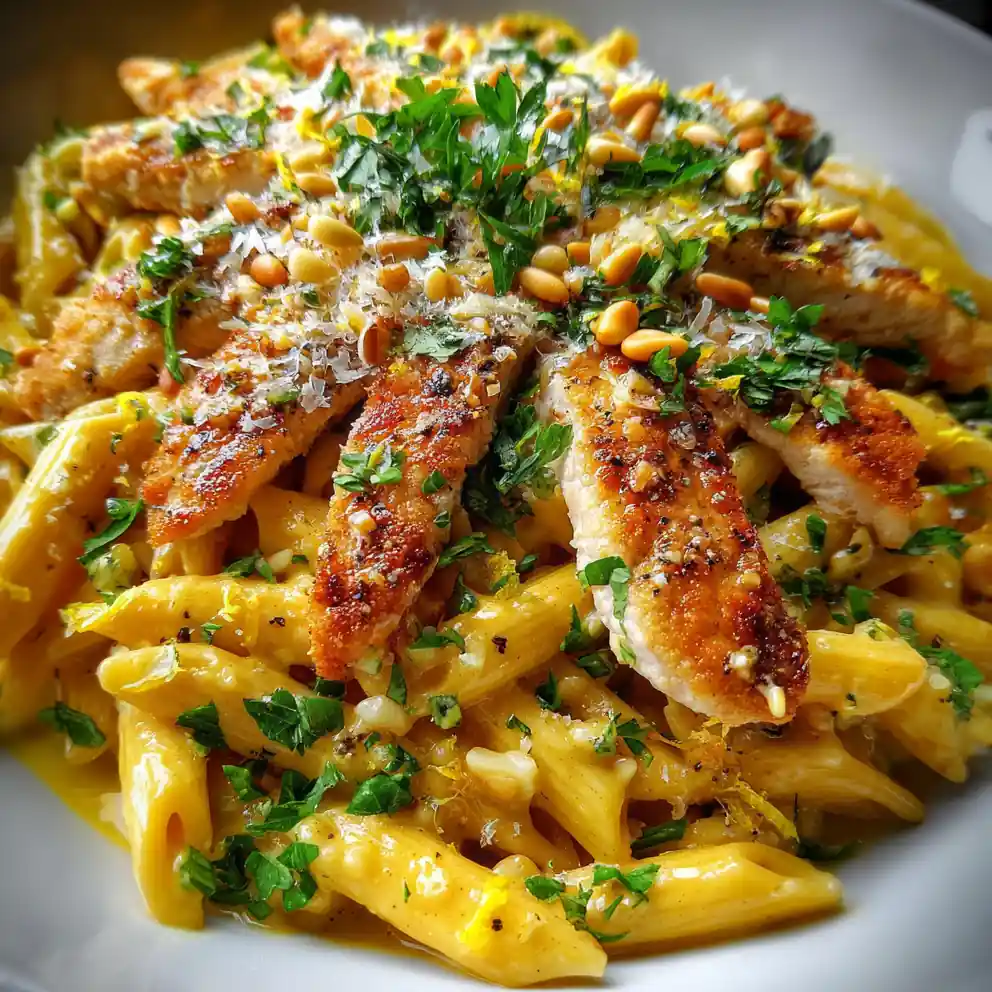 Easy Garlic Parmesan Chicken Pasta