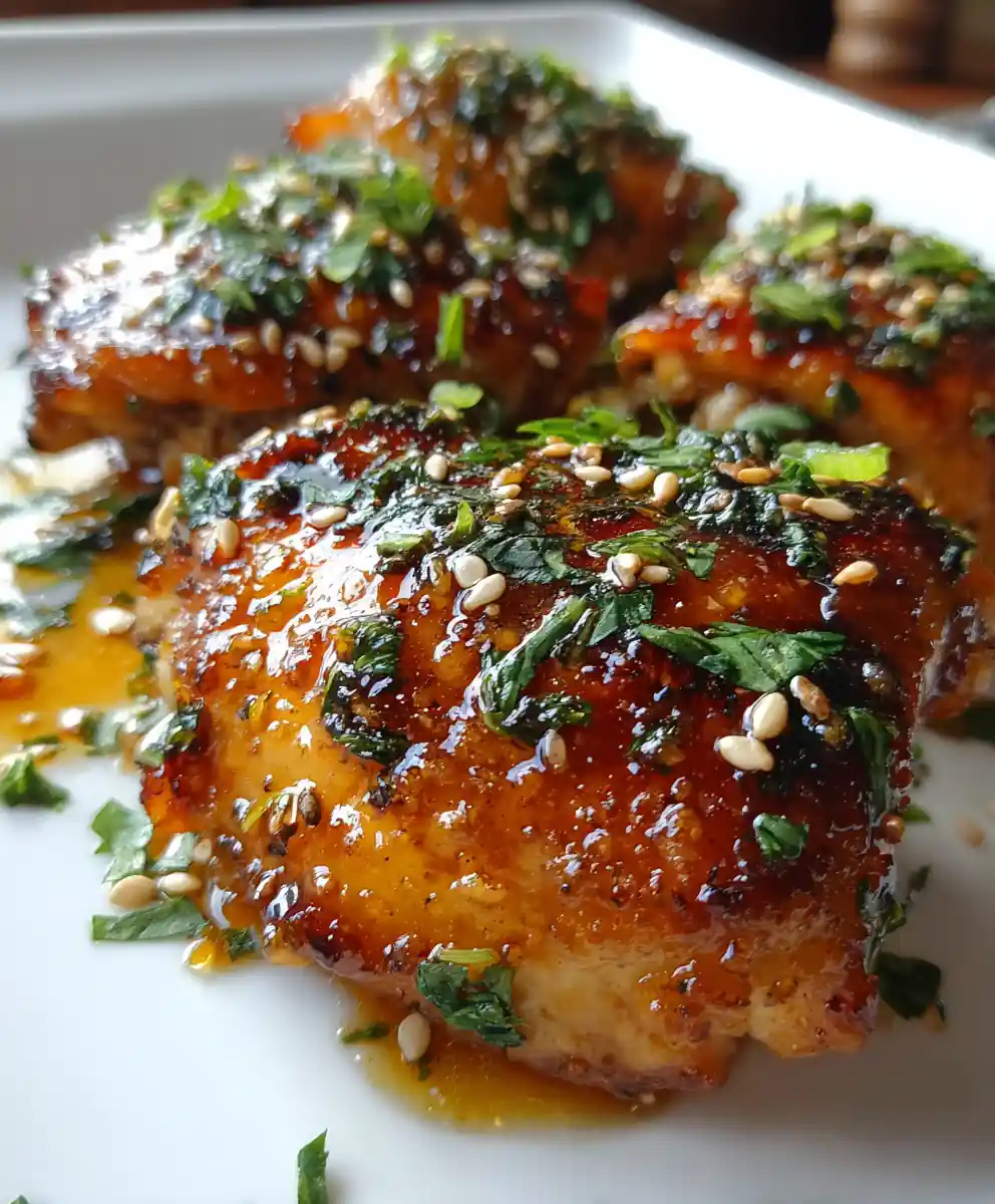 Easy Honey Garlic Slow Cooker Chicken Thighs