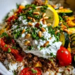 Easy_Mediterranean_Ground_Beef_Bowl_With_Rice_Veggies_And_Tzatziki_1773949412.464641