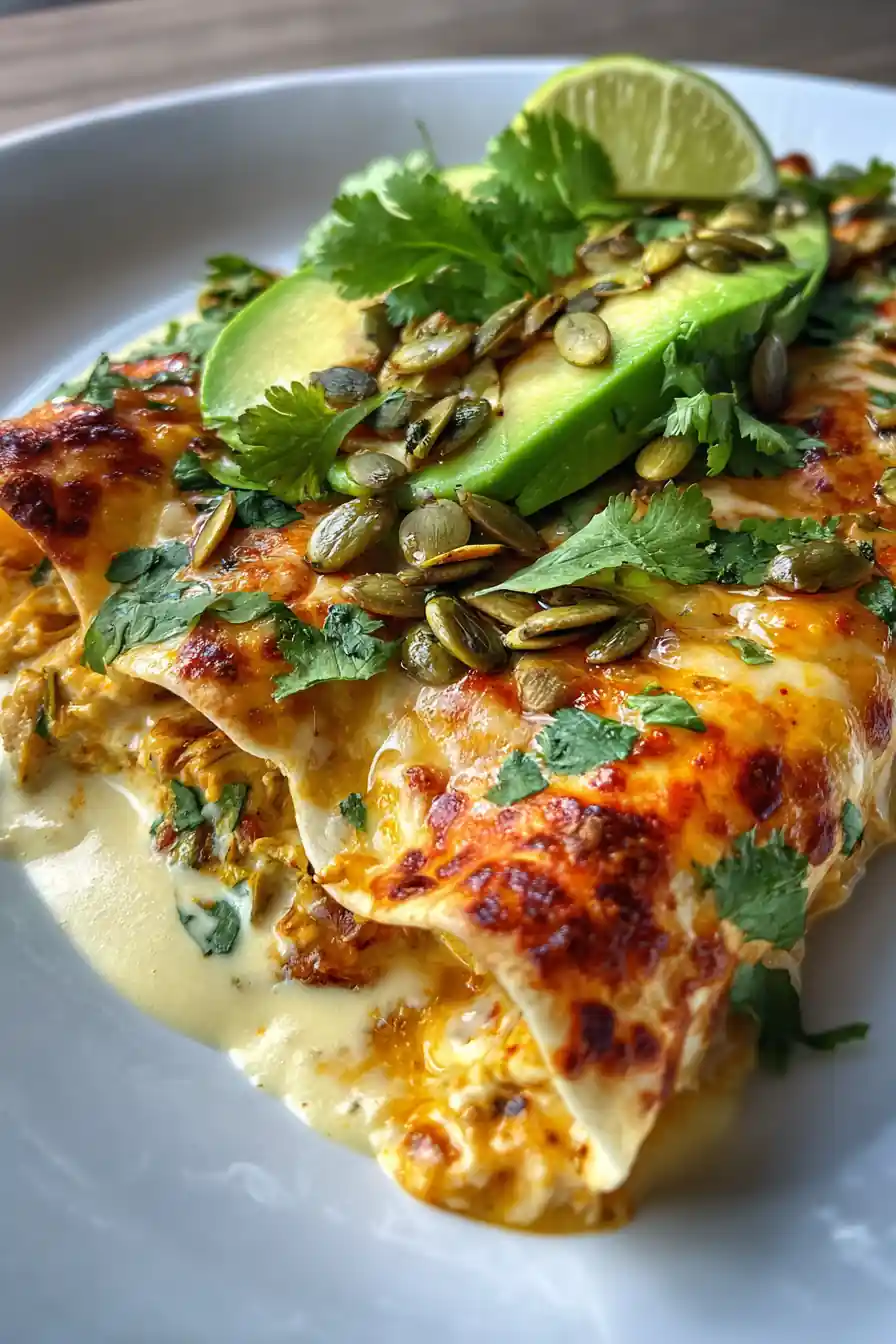 Easy Queso Chicken Enchiladas Cheesy Bake