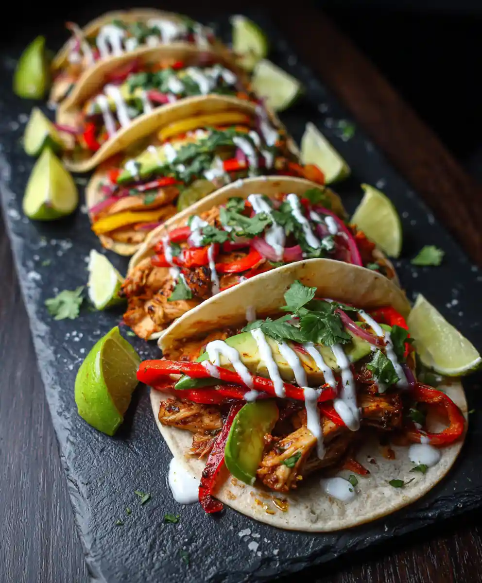 Easy Slow Cooker Chicken Fajitas