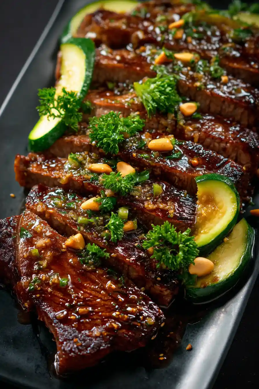 Effortless Garlic Butter Steak & Zucchini Delight
