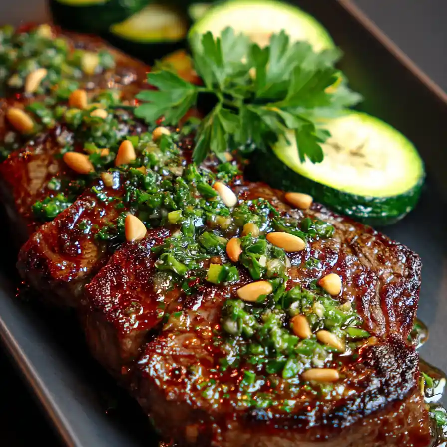 Effortless Garlic Butter Steak & Zucchini Delight