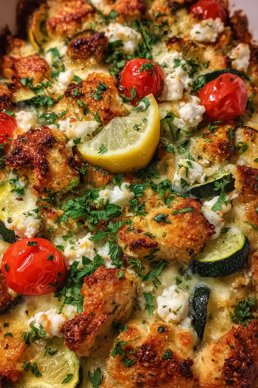 High Protein Chicken Zucchini Bake