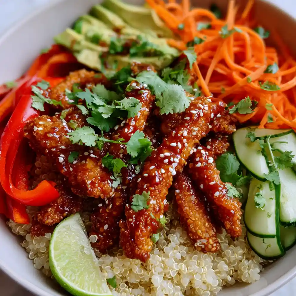 Hot Honey Chicken Quinoa Bowl