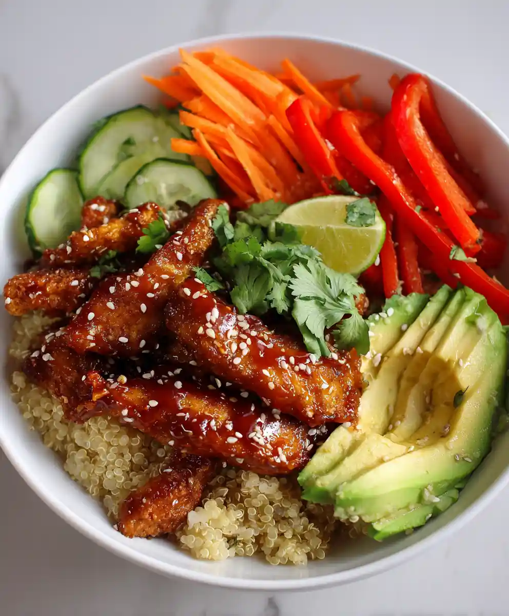 Hot Honey Chicken Quinoa Bowl