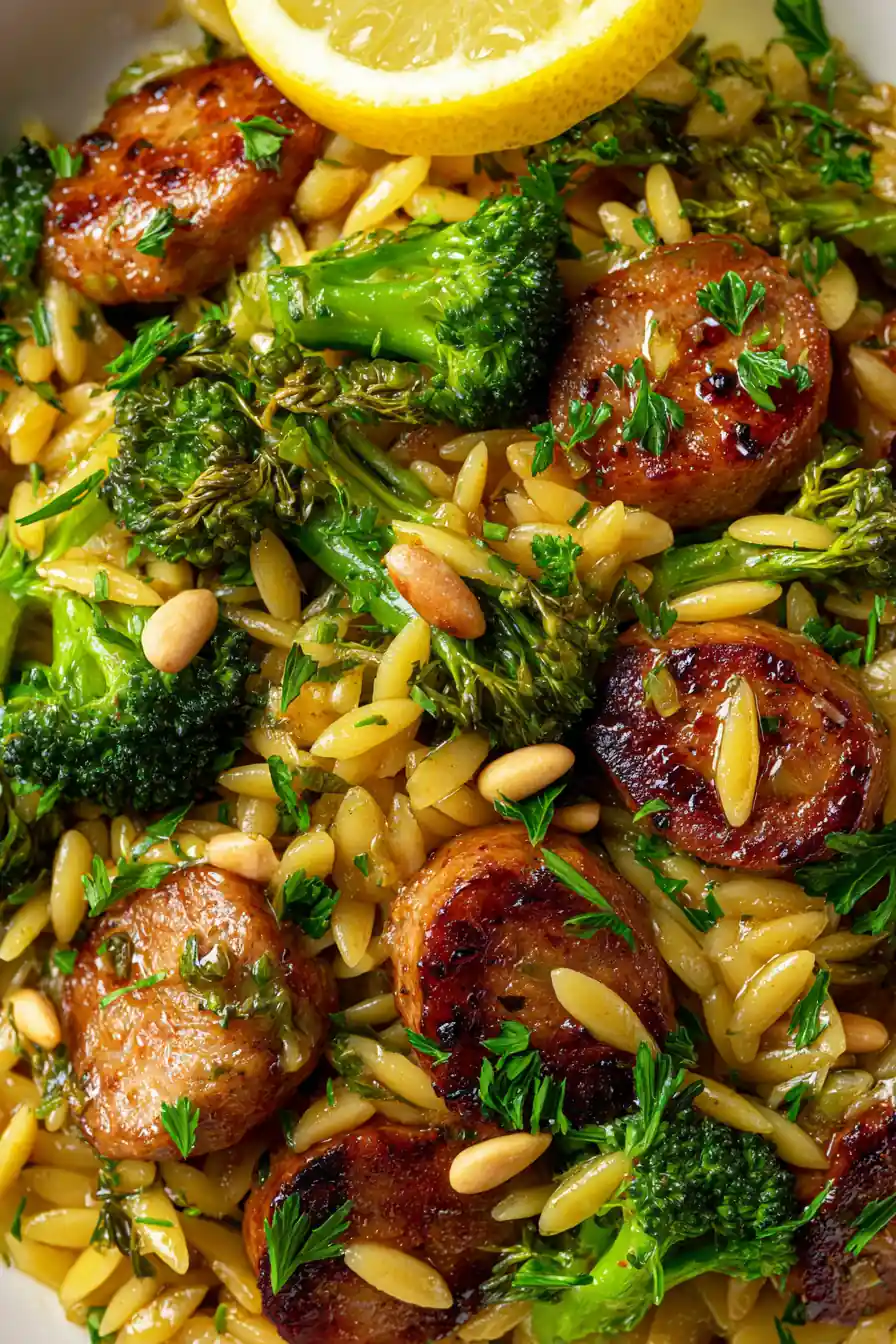 Irresistible Chicken Sausage Broccoli Orzo