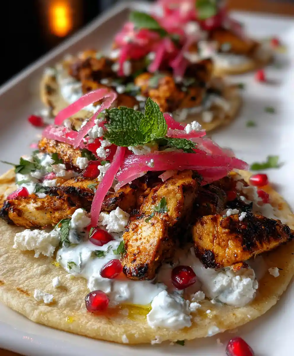 Mediterranean Chicken Tacos With Creamy Tzatziki
