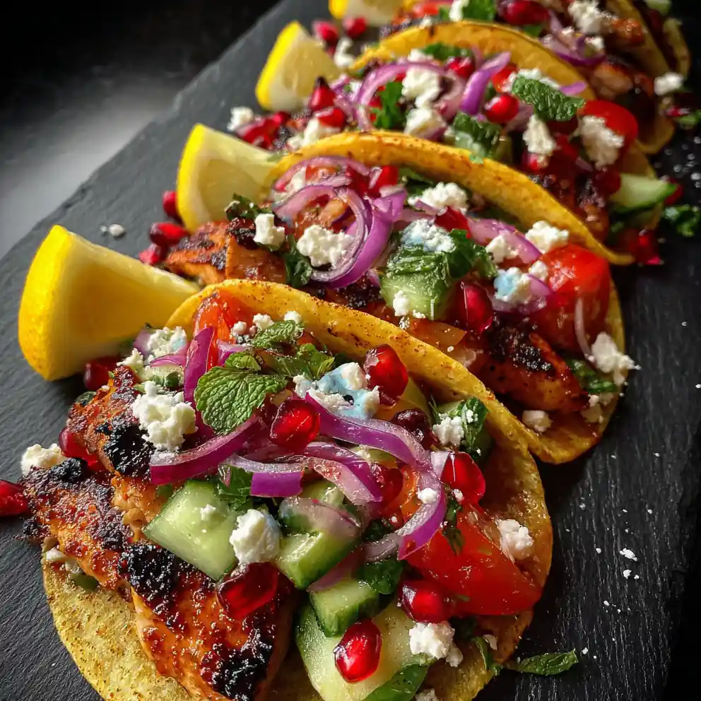 Quick Mediterranean Chicken Tacos