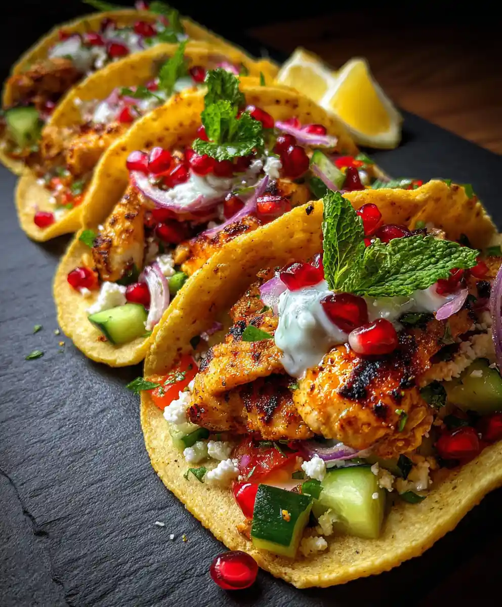 Quick Mediterranean Chicken Tacos