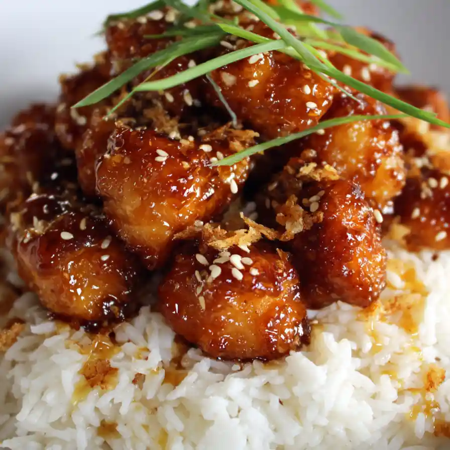 Simple Healthy Honey Garlic Chicken Bites With Rice