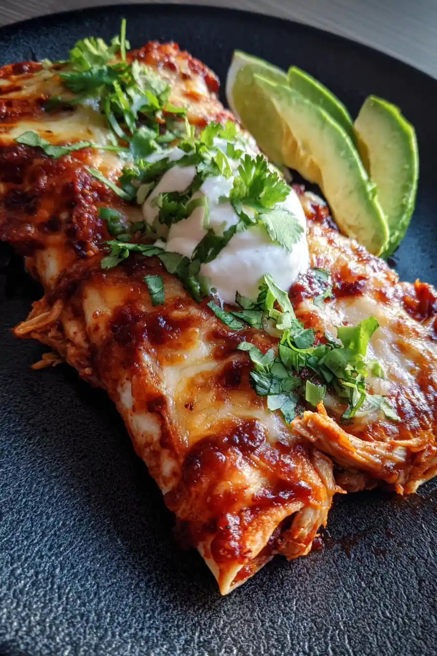 Slow Cooker Chicken Enchiladas
