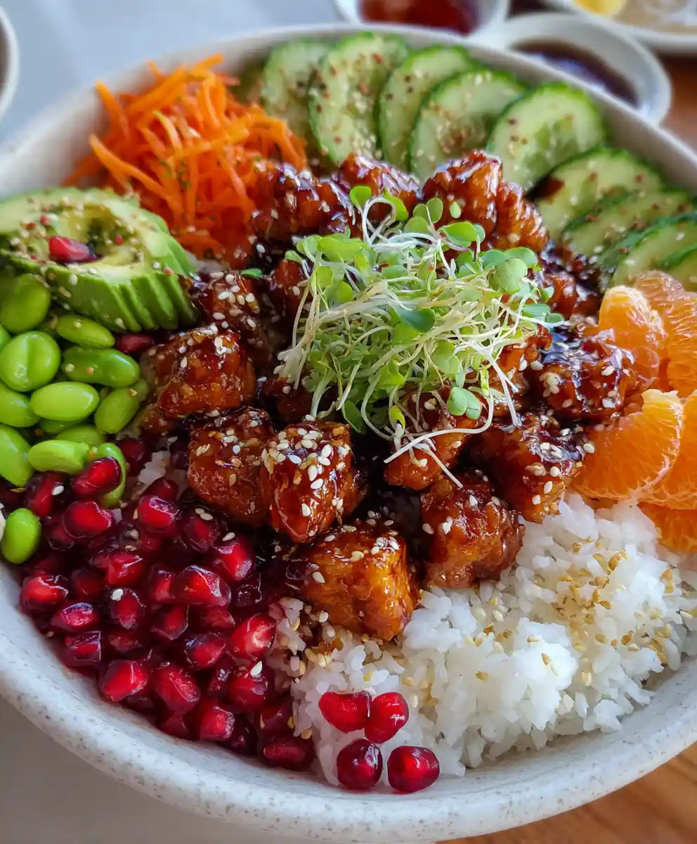 Sticky Chicken Poke Bowl