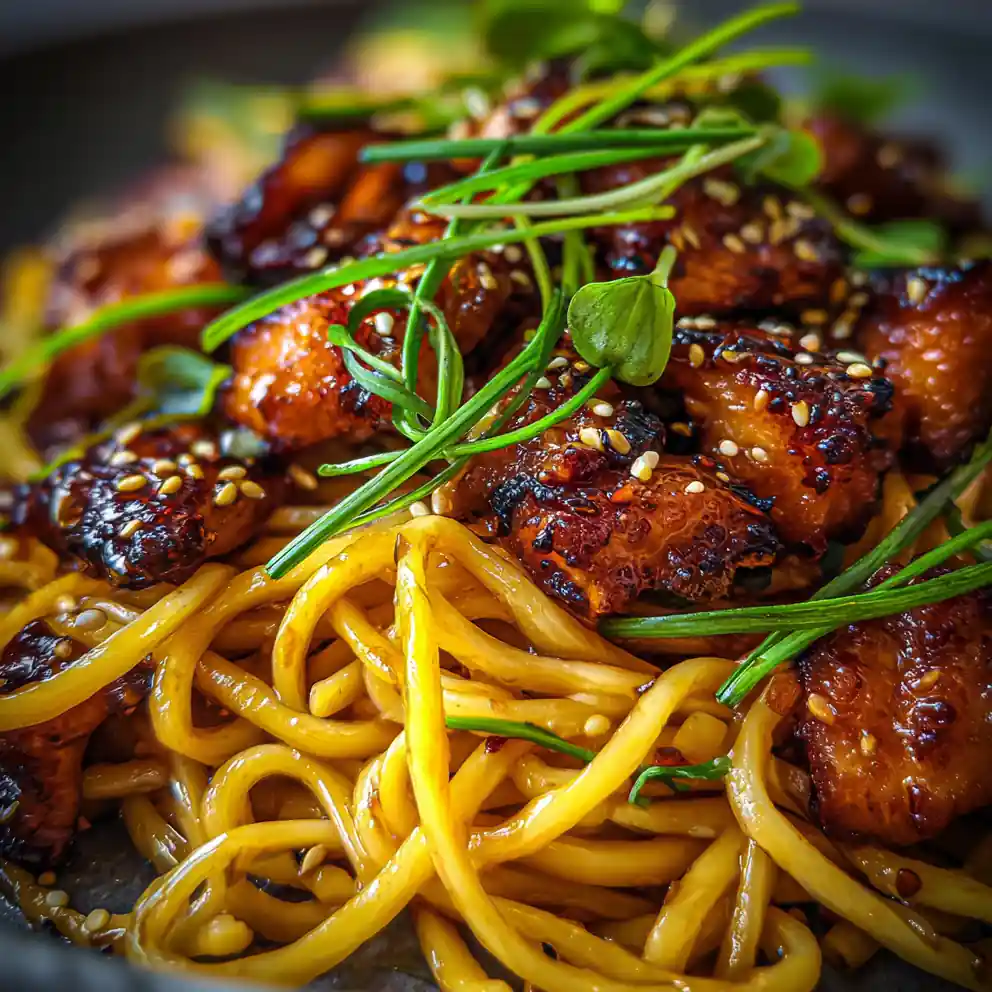 Sticky Garlic Chicken Noodles 1772961834.3169637