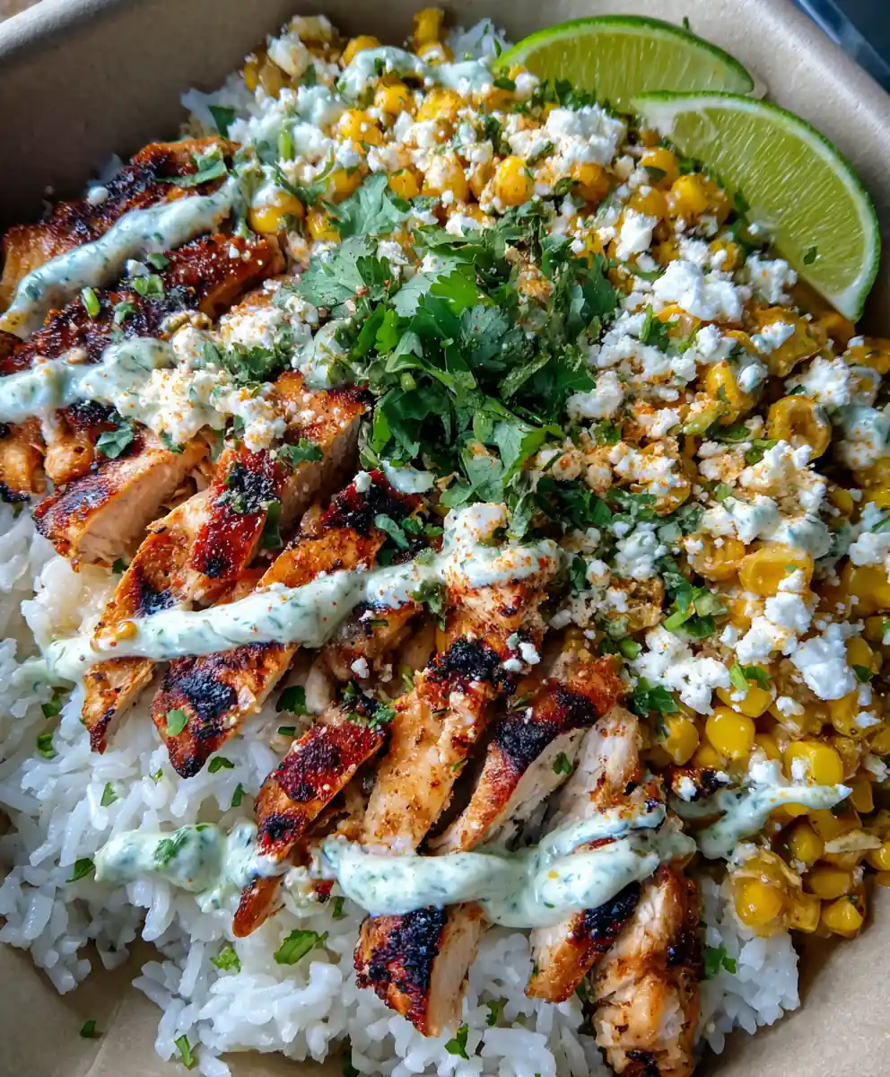 Street Corn Chicken Rice Bowl