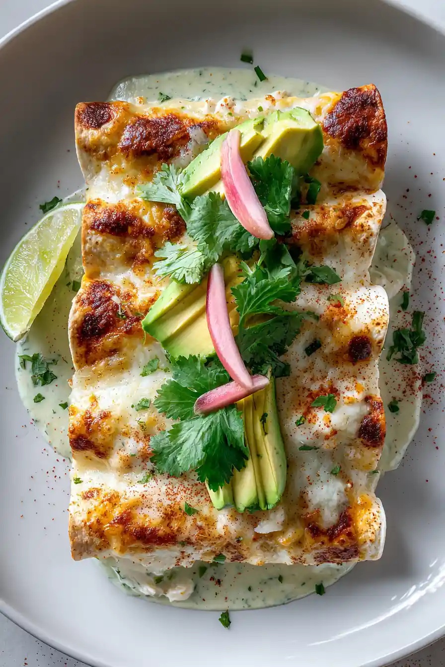 White Rotisserie Chicken Enchiladas