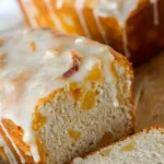 Moist Peach Bread with Sweet Glaze