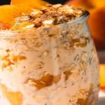 Peach Cobbler Overnight Oats