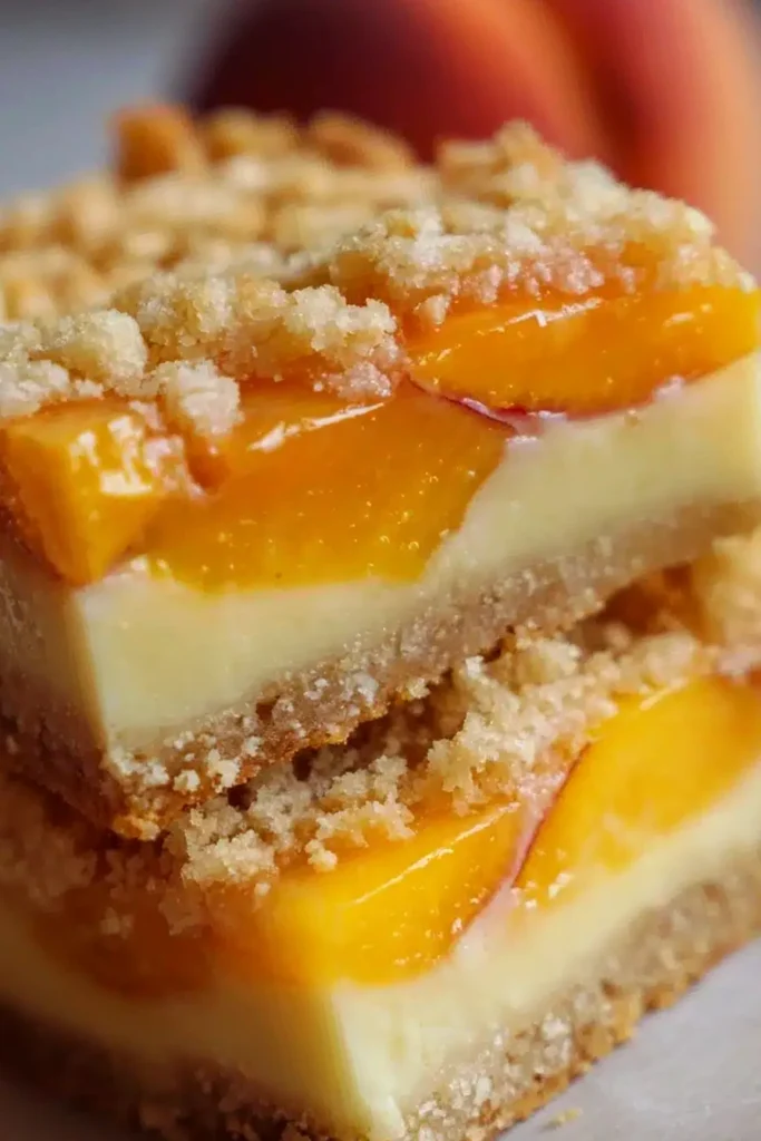 Healthy Peach and Cream Breakfast Bars