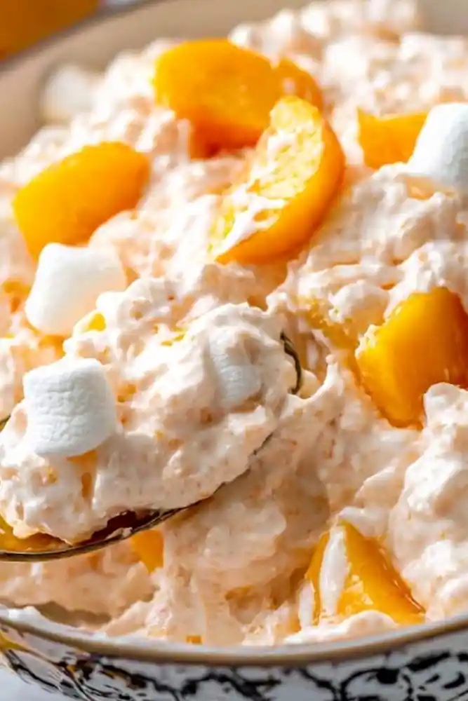Creamy Peach Fluff Salad