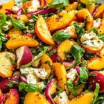 Summer Peach and Feta Salad with Balsamic Vinaigrette