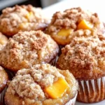 Homemade Peach Cobbler Muffins