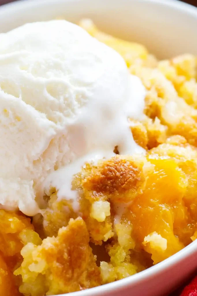 Easy Old Fashioned Peach Dump Cake