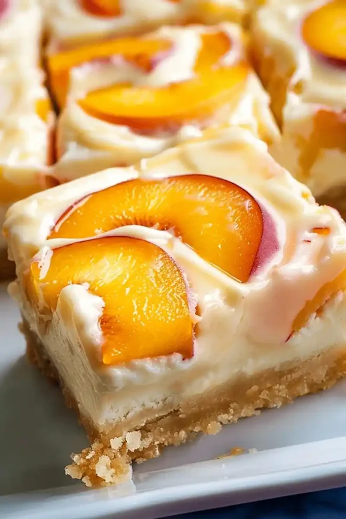 Buttery Peach and Cream Cheese Dessert Bars
