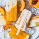 Creamy Peach Yogurt Popsicles