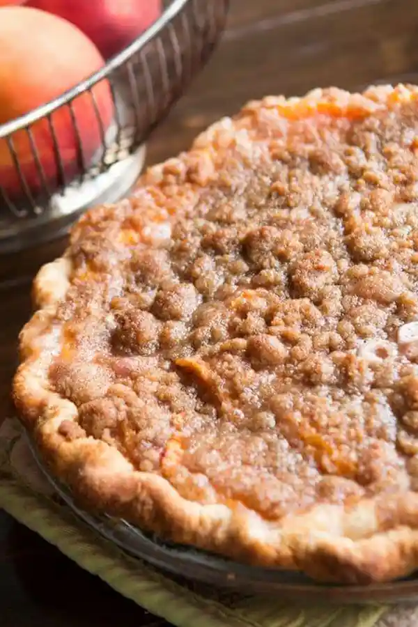 Creamy Sour Cream Peach Pie