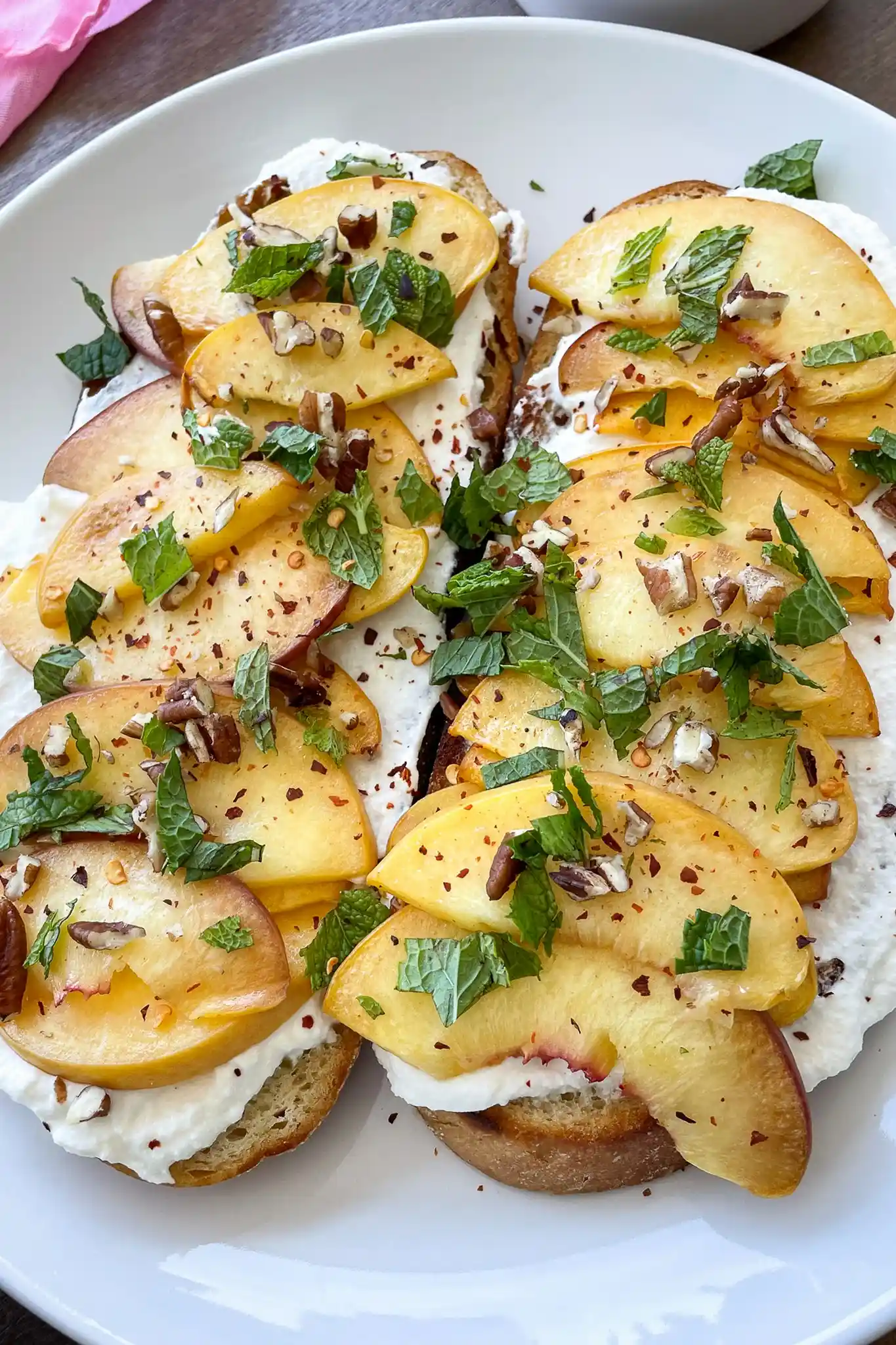 Roasted Peach and Honey Ricotta Sourdough Toast 3 Recipe image