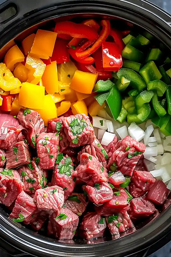 Tender Slow Cooker Beef and Pepper Steak 3 Recipe image