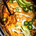 Slow Cooker Chicken Enchilada Casserole