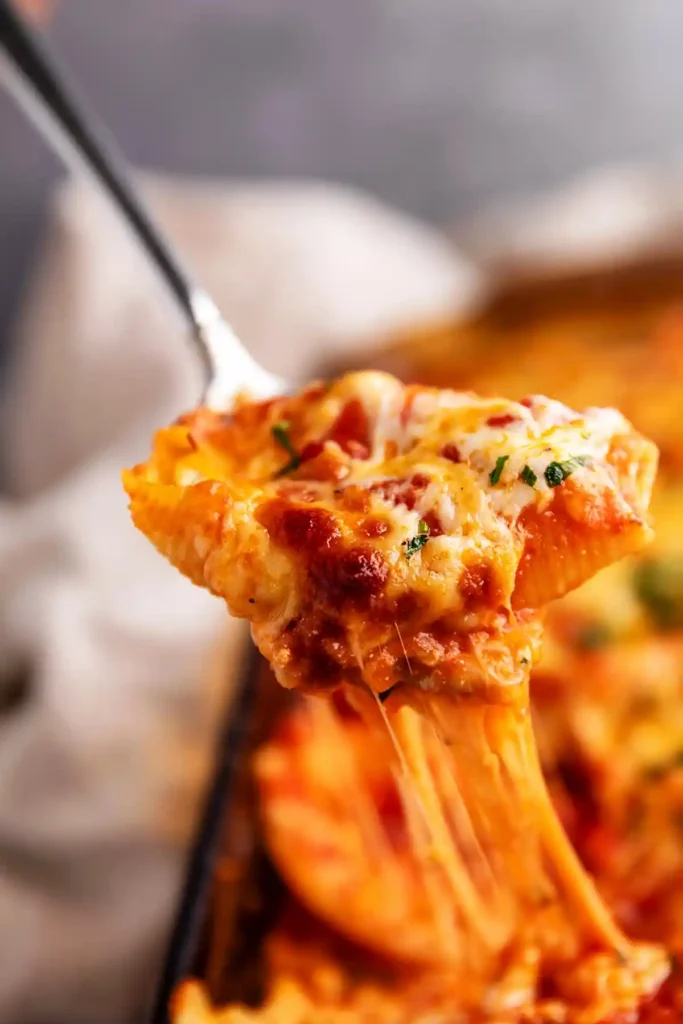 Cheesy Four-Cheese Stuffed Pasta Shells