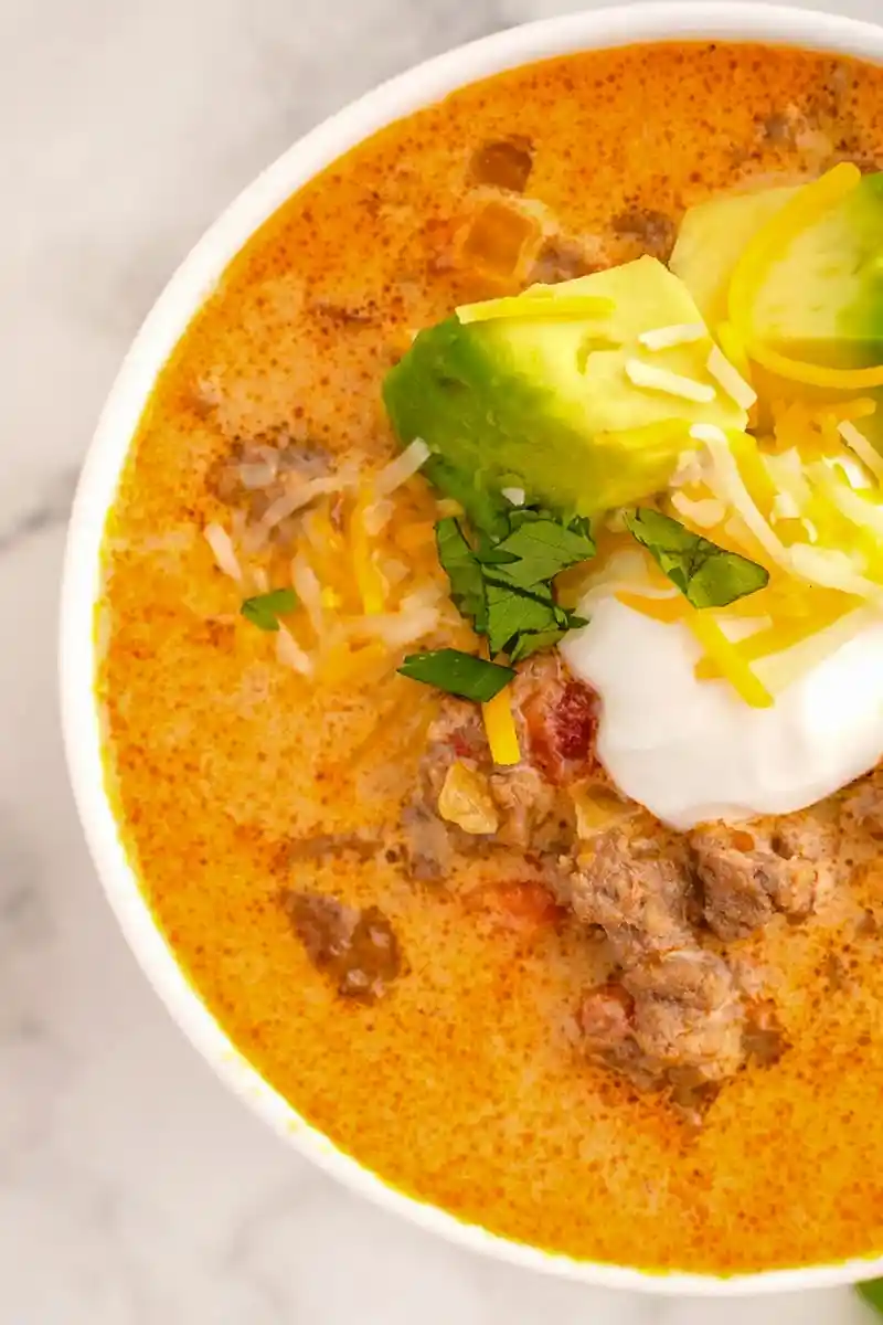 Creamy Low Carb Taco Soup 3 Recipe image