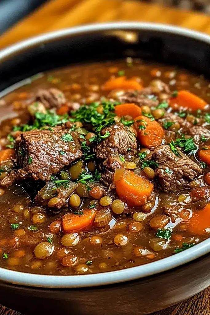 Hearty Beef and Lentil Soup