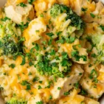 Creamy Crockpot Broccoli Cheddar Chicken and Rice