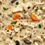 Creamy Slow Cooker Chicken and Wild Rice Soup