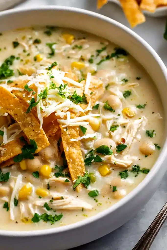 Creamy White Chicken Enchilada Soup