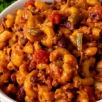 Slow Cooker Beef Chili Mac and Cheese