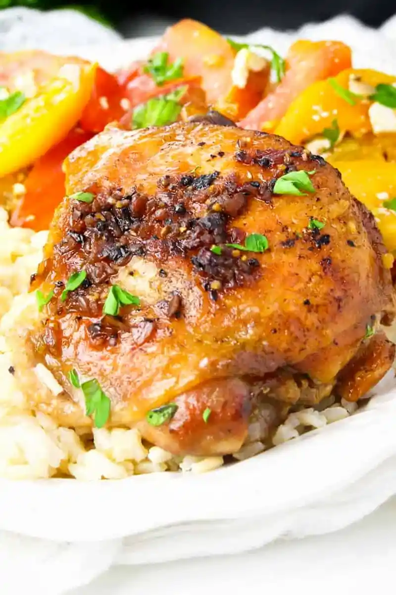 Slow-Cooked Brown Sugar and Garlic Chicken Thighs