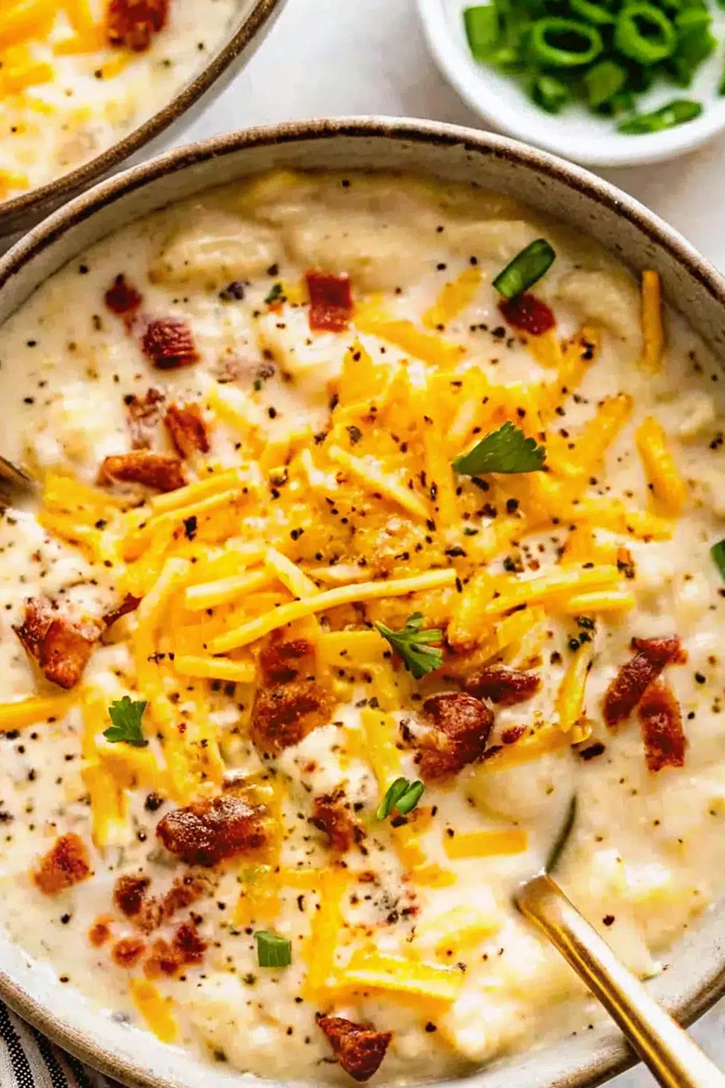 Slow Cooker Creamy Loaded Potato Soup 3 Recipe image