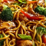 Easy Slow Cooker Chicken Lo Mein