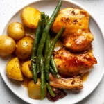 Honey Garlic Slow Cooker Chicken and Potatoes with Green Beans