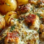 Slow Cooker Garlic Parmesan Chicken and Potatoes