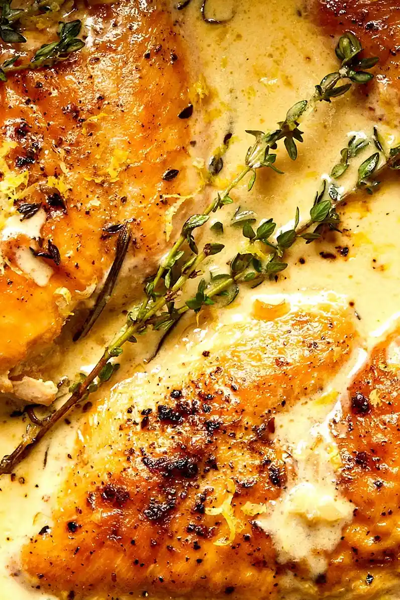 Slow-Cooker Creamy Lemon Herb Chicken